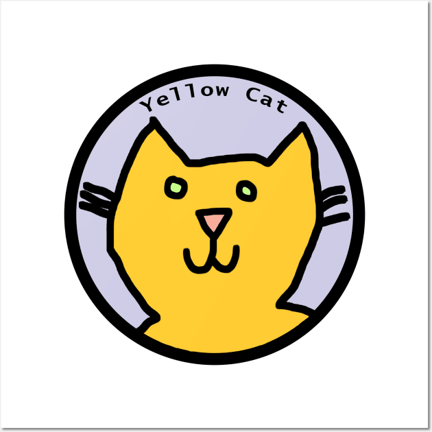 Portrait of Yellow Cat Wall Art by ellenhenryart